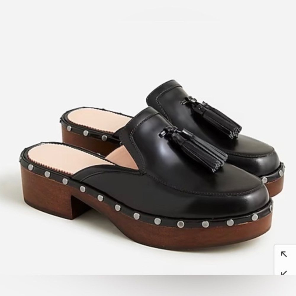 JCrew Dakota Tassel Clogs